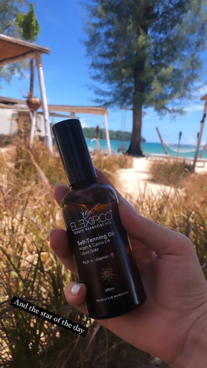 Huile de Bronzage -  Argan & Carotte – 100 ml